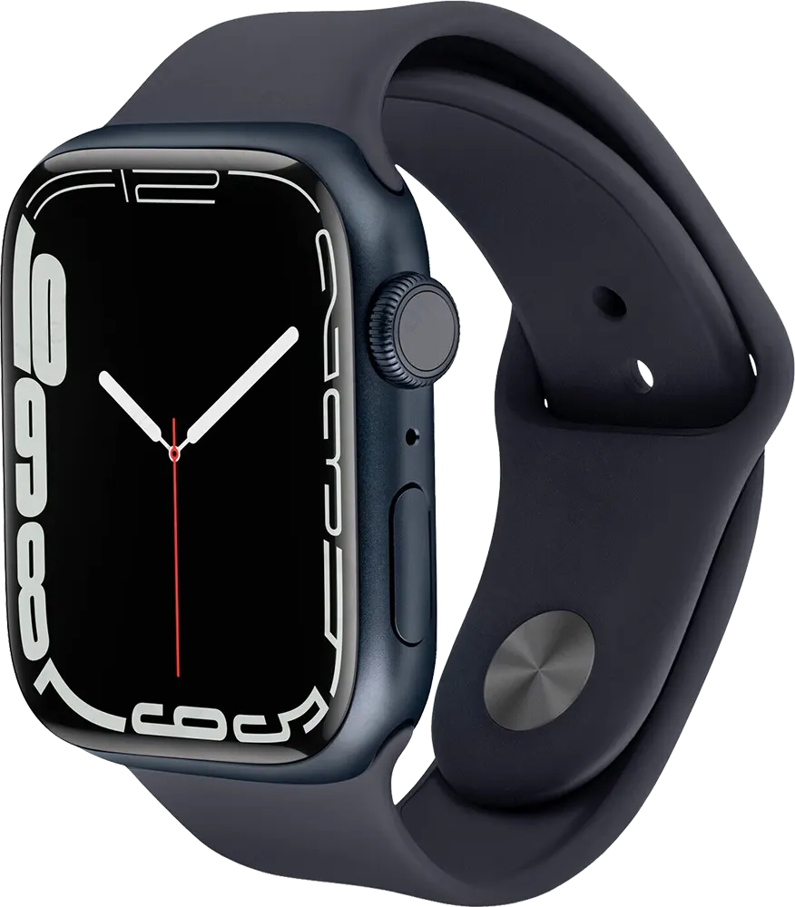 Apple Series 8 Smart Watch, 45mm OLED Touch Screen, Water Resistant, Aluminum Case, Midnight