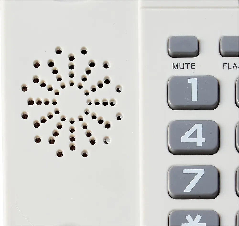 El-Adl Tec Corded Landline Phone, White, 111C