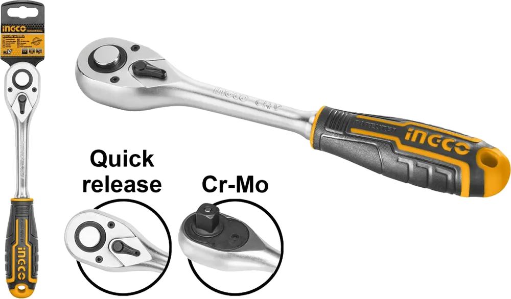 مفتاح ربط سقاطة من انجكو، محرك 1-4 بوصة، طول 155 ملم، HRTH0814
