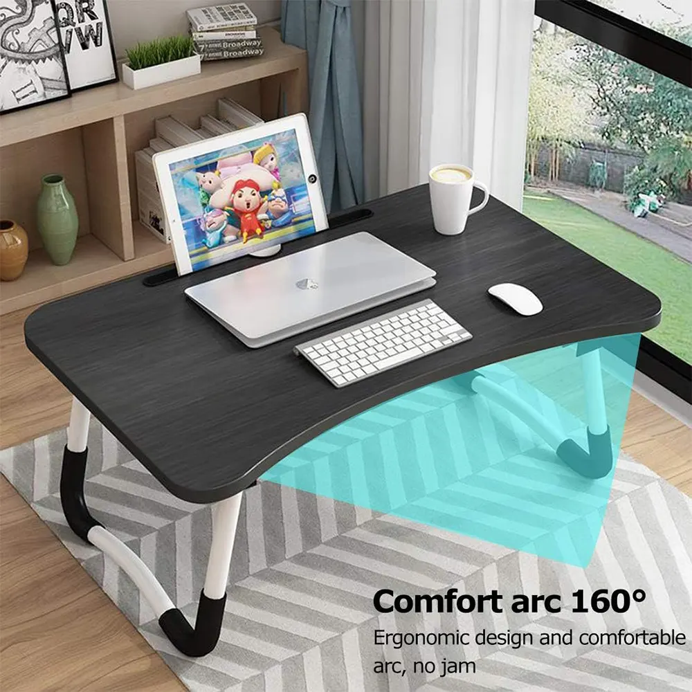 Laptop Table, Foldable, White*Black Color