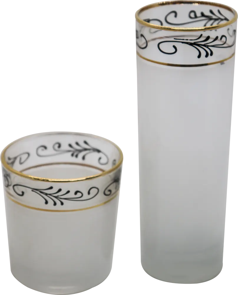 طقم أكواب ازور من الاسراء،12 قطعة ،كبير وصغير