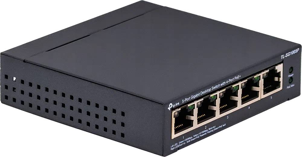 Ethernet Switch TP-Link 5-Port , 1 Gigabit , Black, TL-SG1005P