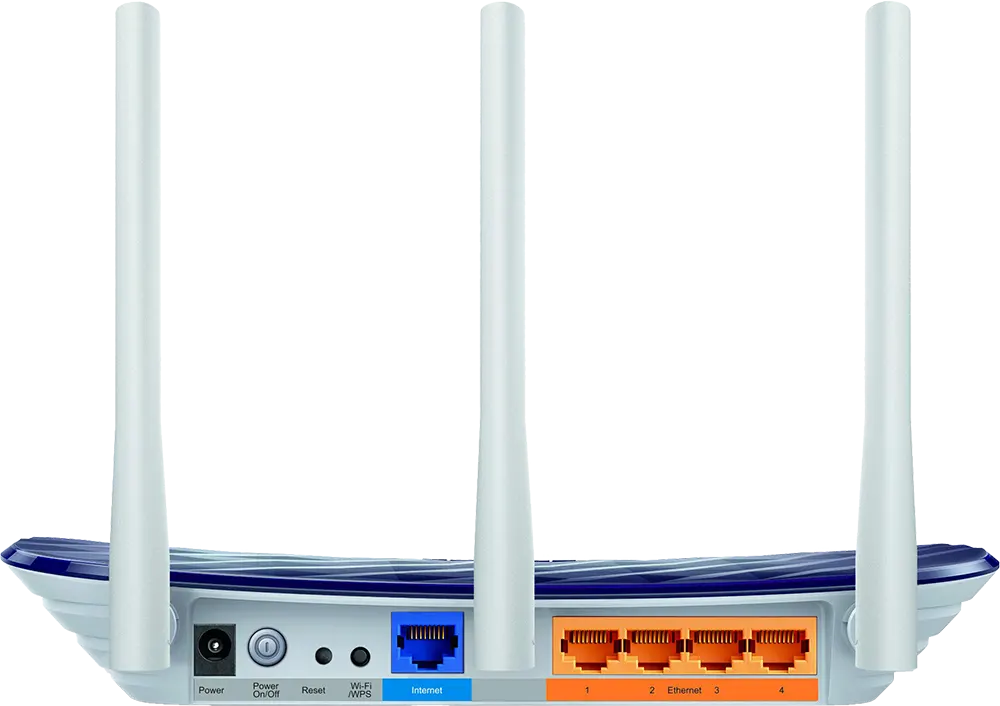 TP-Link Archer C20 Router, Wi-Fi, Dual Band, 3 Antennas, Blue, AC750