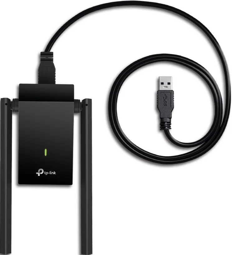 TP-Link Archer T4U Plus Wireless USB Adapter, Black AC1300