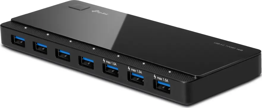 TP-LINK HUB 7-Ports, USB 3.0,  3 Fast Charge Outputs, Black, UH700