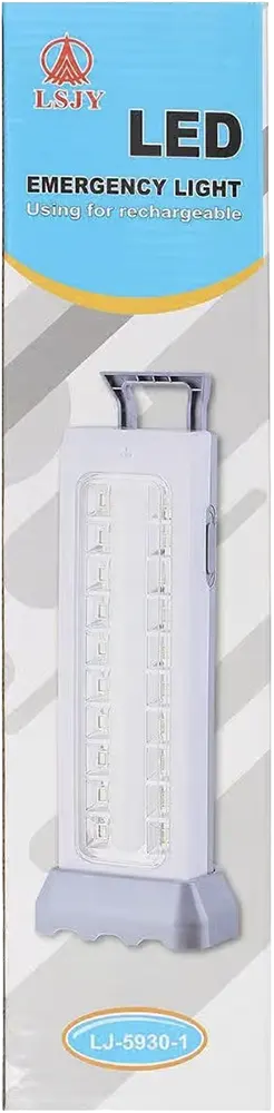 LSJY Wall Flashlight, 20 LED Bulbs, White Light, Rechargeable, White, LJ-5930-1