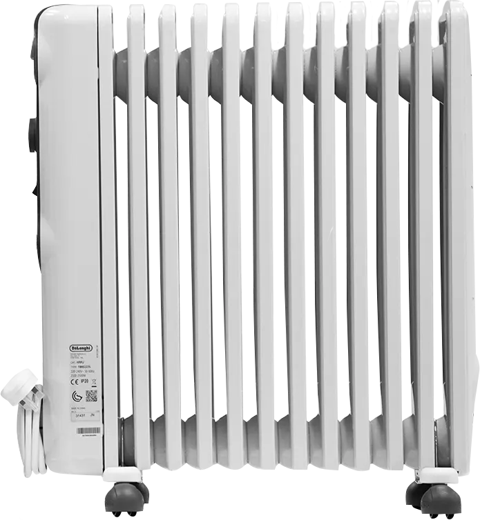 Delonghi Oil Heater, 12 Fins, 2500 Watts, White, TRRS1225