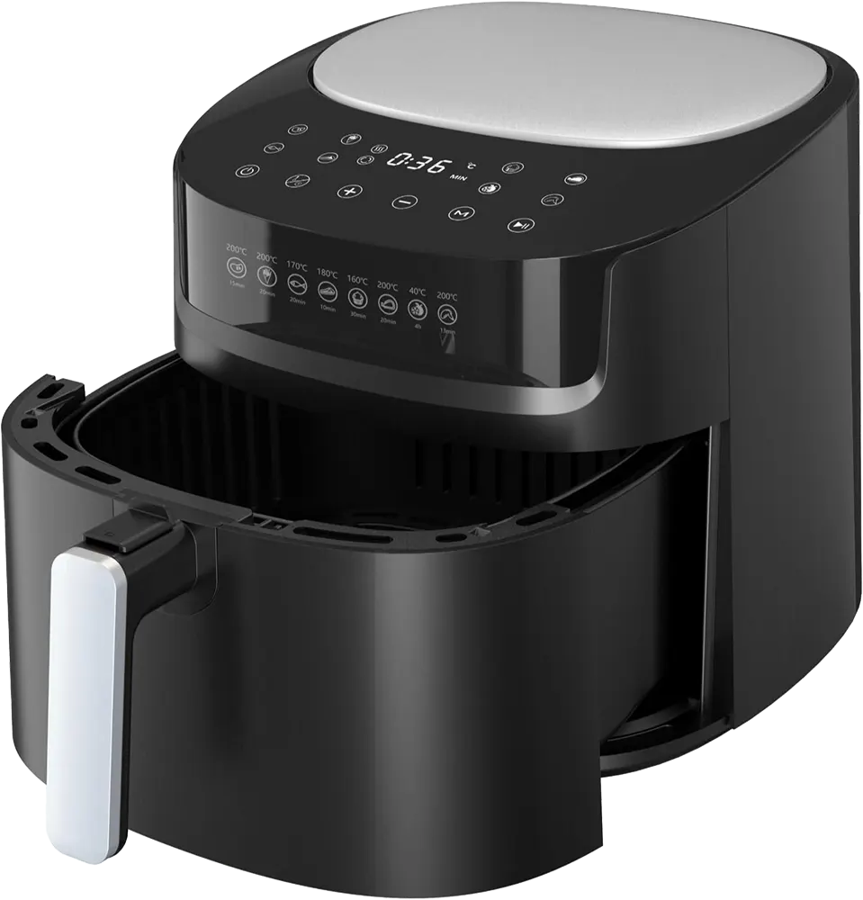 MediaTech Air Fryer without Oil, 1800 Watt, 7.2 Liters, Touch Digital Display, Black MT-AF1000