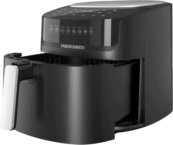 MediaTech Air Fryer without Oil, 1800 Watt, 7.2 Liters, Touch Digital Display, Black MT-AF1000