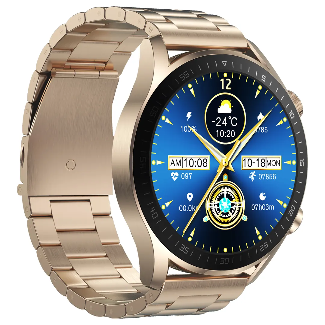 G-Tab Smart Watch, 1.45 inch Semi AMOLED touch screen, water resistant, 290 mAh battery, gold, GTX