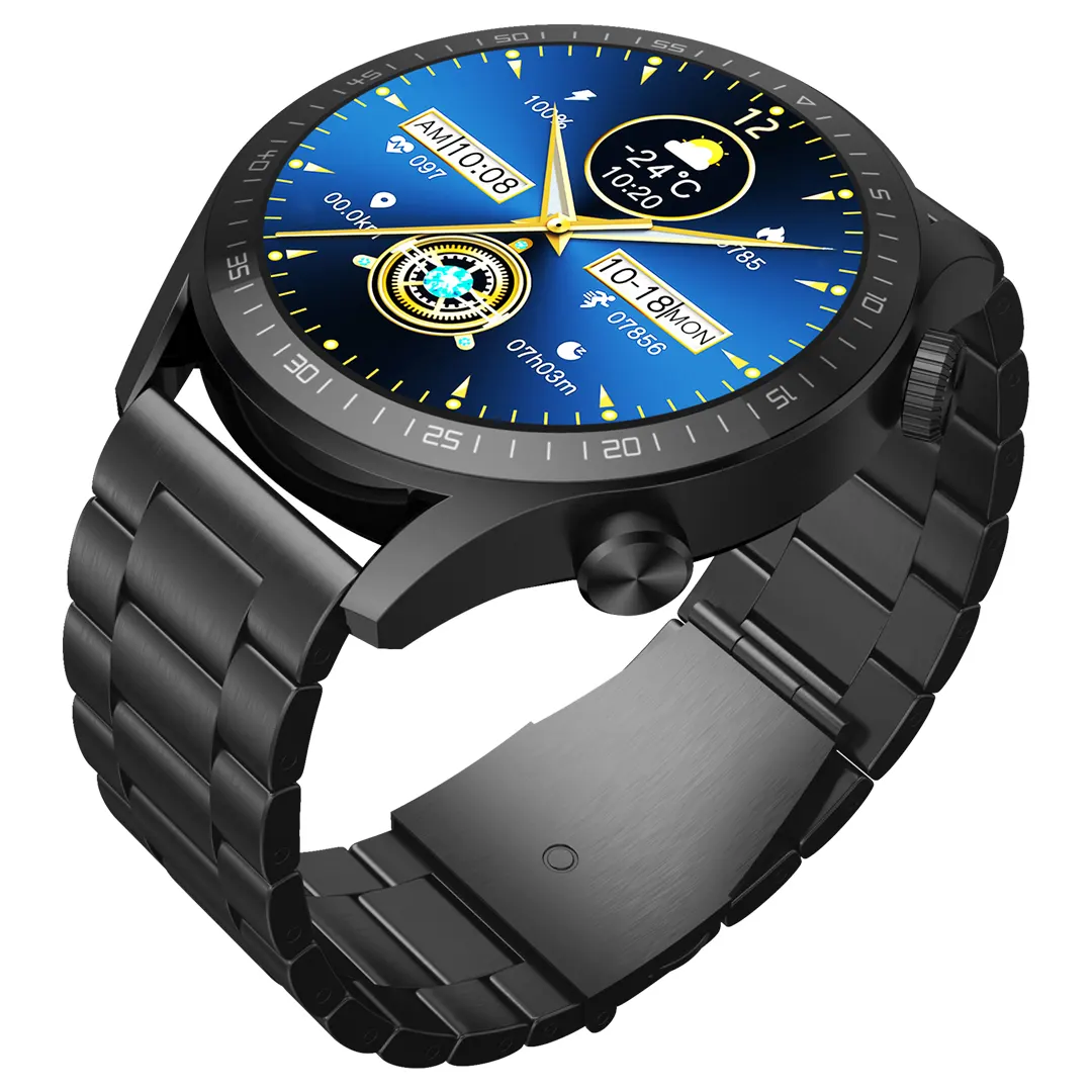 ساعة جي تاب الذكية ،شاشة  سيمي اموليد 1.45 بوصة تعمل باللمس، مقاومه للماء ،بطارية 290 مللي أمبير،أسود،GTX