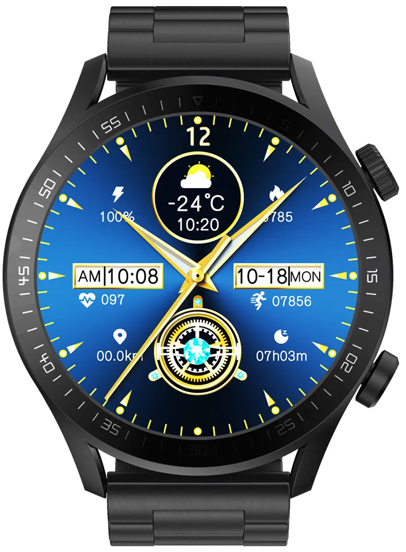 G-Tab Smart Watch, 1.45 inch Semi AMOLED touch screen, water resistant, 290 mAh battery, black, GTX