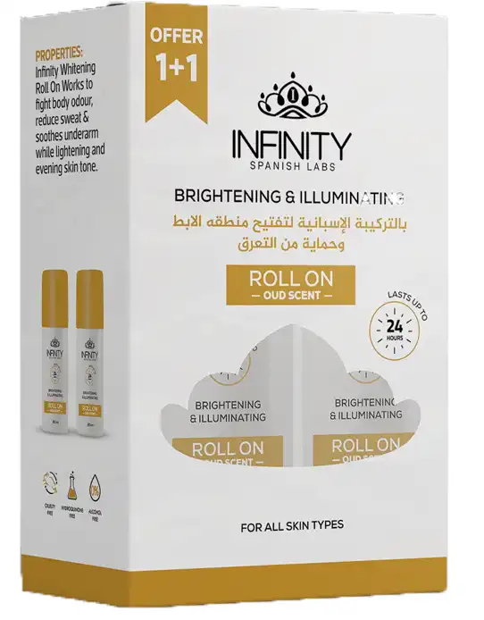 Infinity Deodorant for Women, Oud Scent, Roll On, Offer (1+1)
