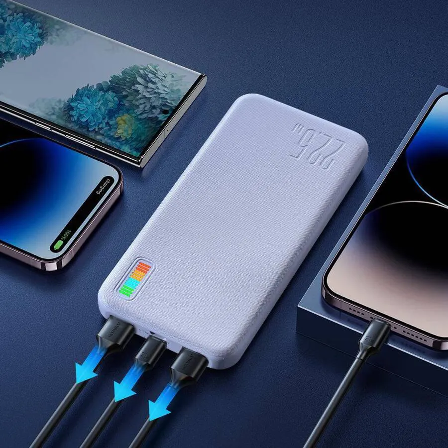 باور بانك جوي روم، 10,000 مللي أمبير، 3.7 فولت، 22.5 وات، أبيض، JR-QP194