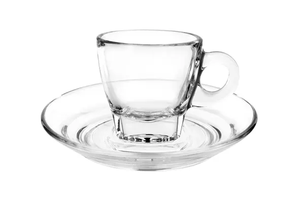 طقم أكواب اسبريسو بالطبق من اوشن ، 12 قطعة ،شفاف