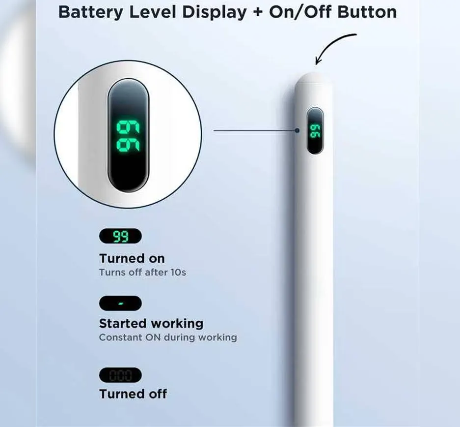 قلم تاتش جوي روم، شحن لاسلكي مغناطيسي، أبيض، JR-X11W