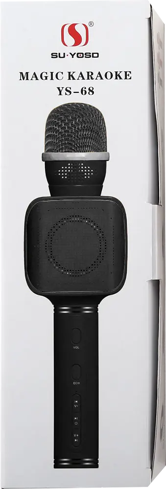SU YOSD Karaoke Microphone, Rechargeable, Bluetooth, USB,, Black, YS-68