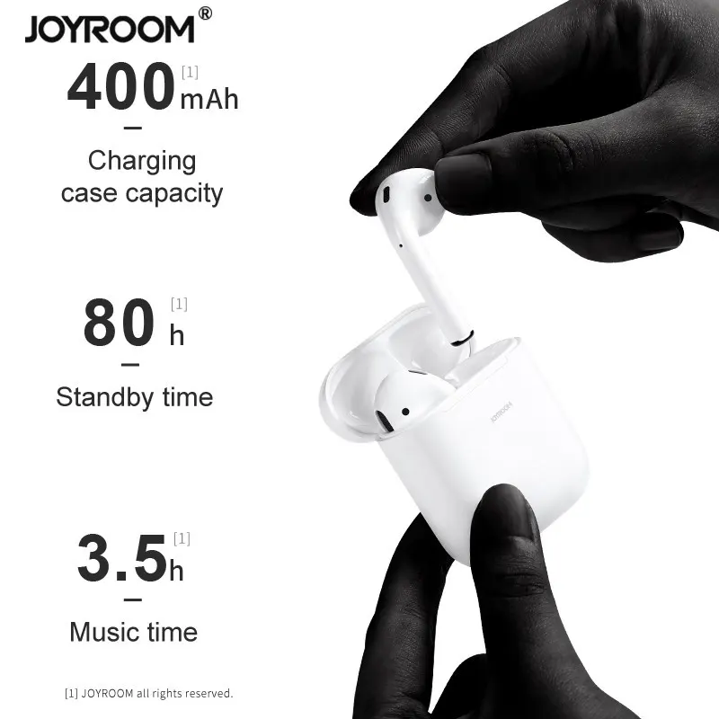 Joyroom JR-T03S wireless earbuds, Bluetooth 5.1, 320 mAh battery, white