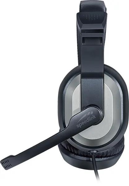 سماعة رأس سبيد لينك SL-870020-BK للألعاب، ميكروفون قابل للطي، أسود