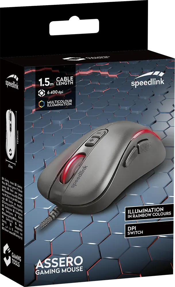 Wired Gaming Mouse Speedlink, USB, Black, SL-680021-BK