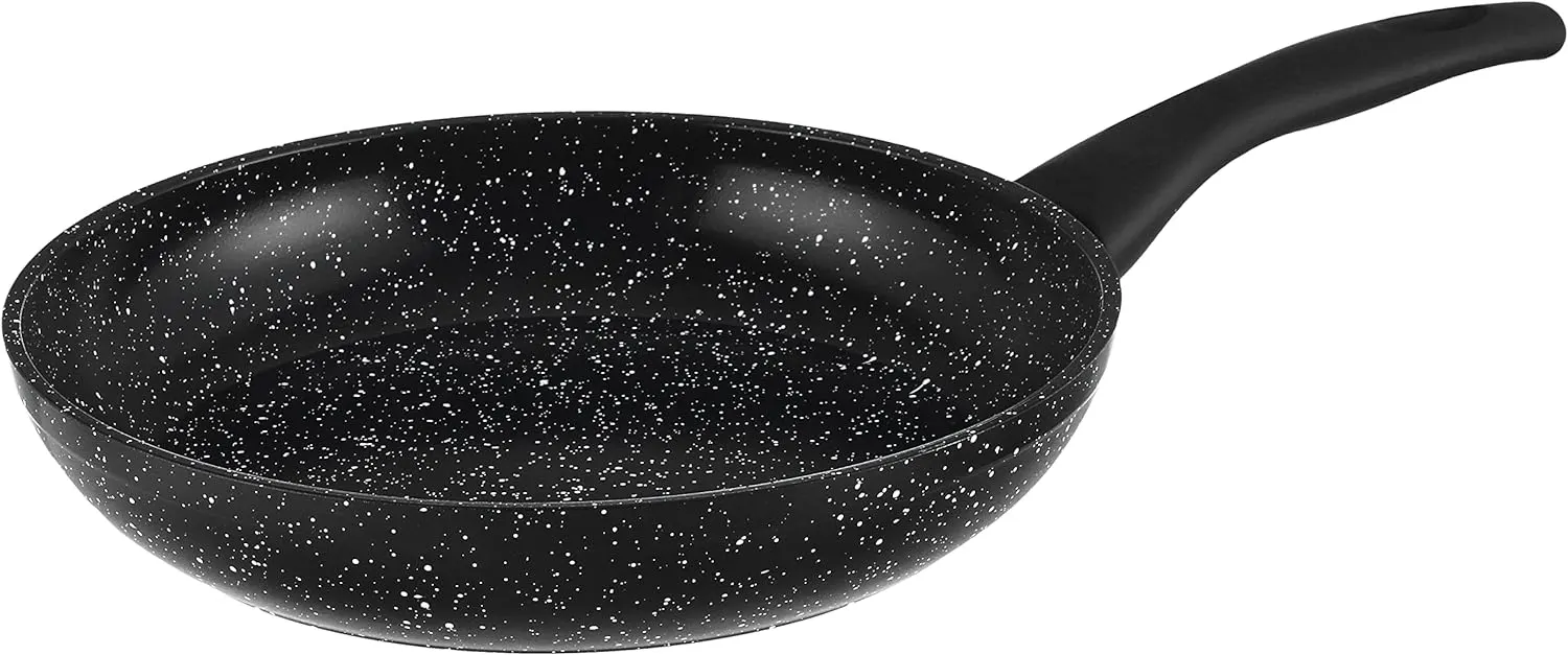 Top Chef Granite frying pan , size 24 cm, black and burgundy