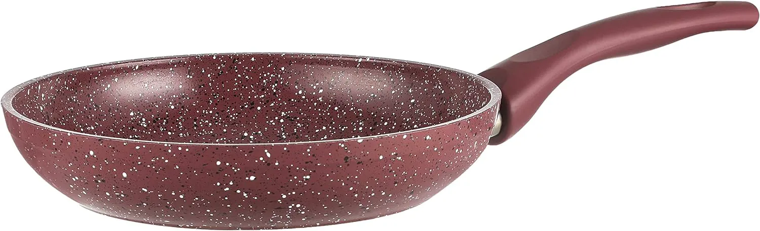 Top Chef Granite frying pan , size 22 cm, black and burgundy