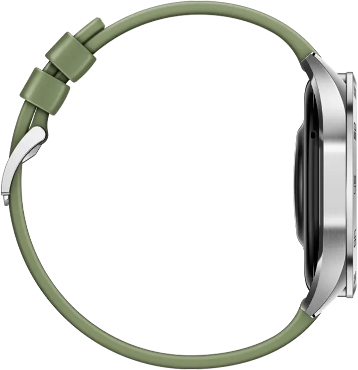 ساعة سمارت هواوي GT4، شاشة اموليد 1.43 بوصة، سوار منسوج، مقاومة للماء، لون اخضر + (هواوي فري بودز إس إي 2 هدية)