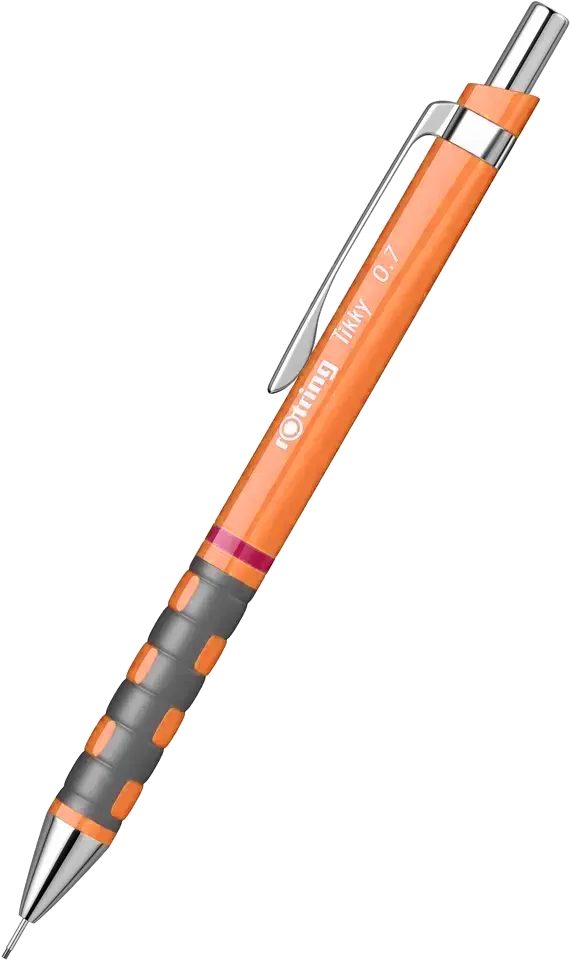 Tiki Neon Rotring Plastic Pen, 0.7 mm lead, Orange, 2007211