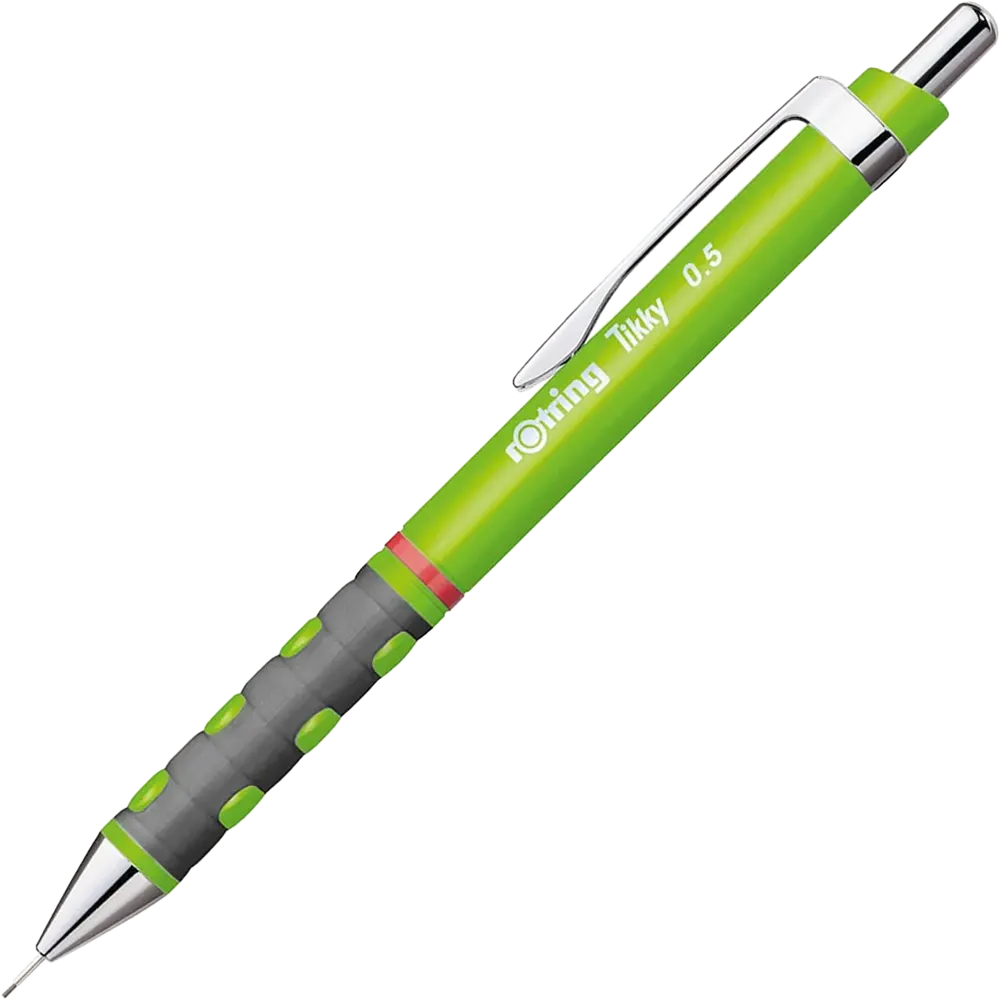 Tiki Neon Rotring Plastic Pen, 0.5 mm lead, Light Green, 2007217