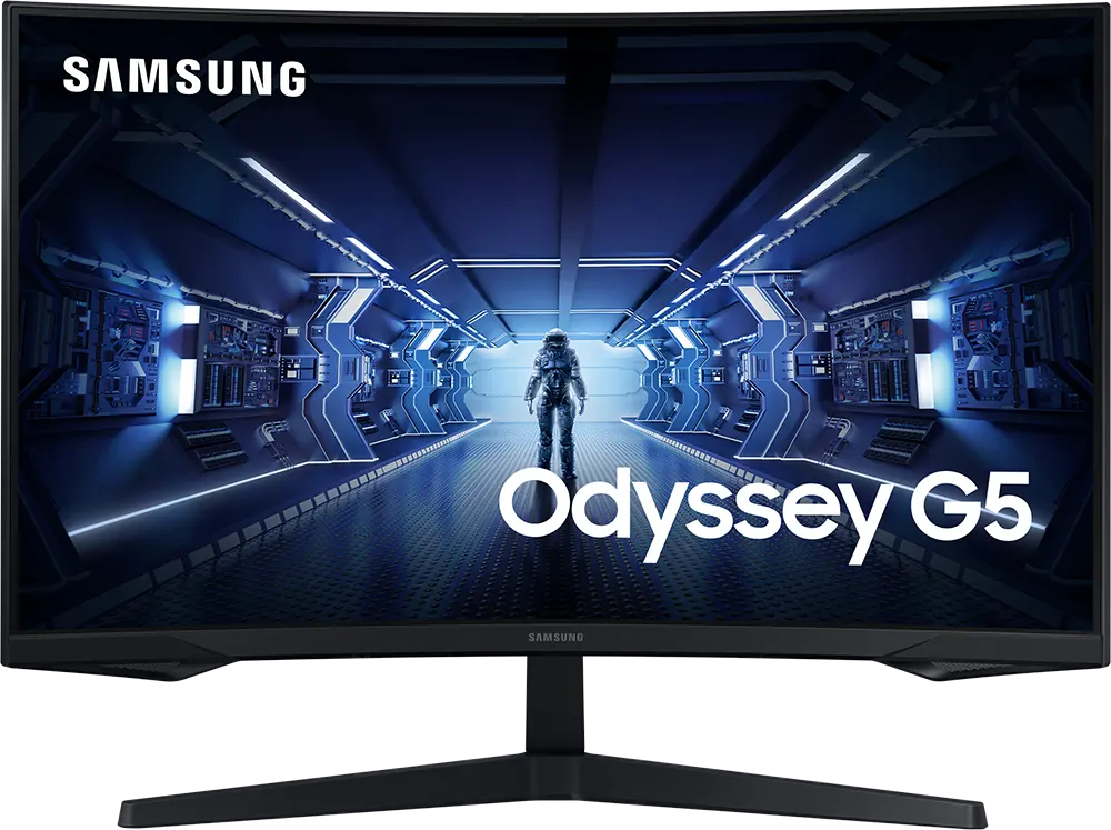 Samsung Odyssey 32-Inch Curved LED Computer Monitor, WQHD Resolution, VA Panel, Black, LC32G55TQBMXEG