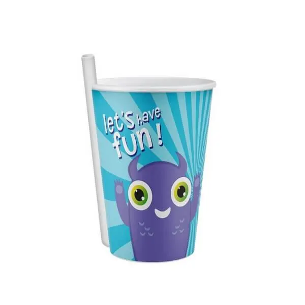 Titiz Turkish plastic mug + glass , 400 ml, multiple shapes, 9124