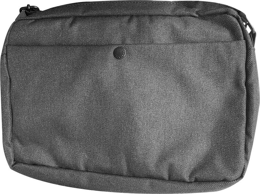 Crossbody Bag By Golden Wolf, 9.7 Inches, Water Resistant, Dark Grey, GK0075