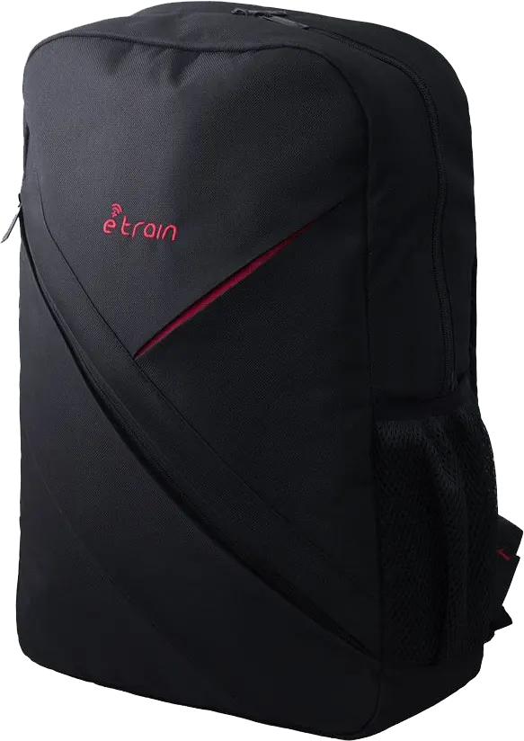 E-Train Laptop Backpack, 15.6 Inch, Waterproof, Black, BG810