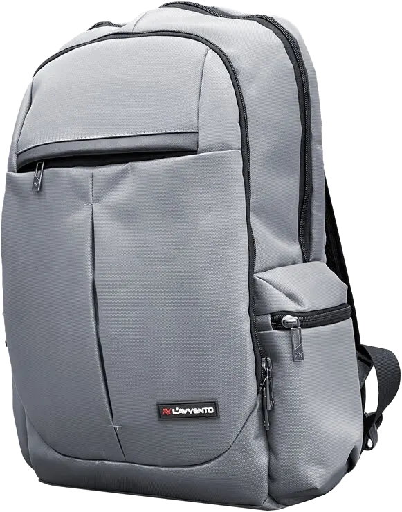 Lavvento Laptop Backpack, 15.6 Inch, Polyester , Light Gray, BG595