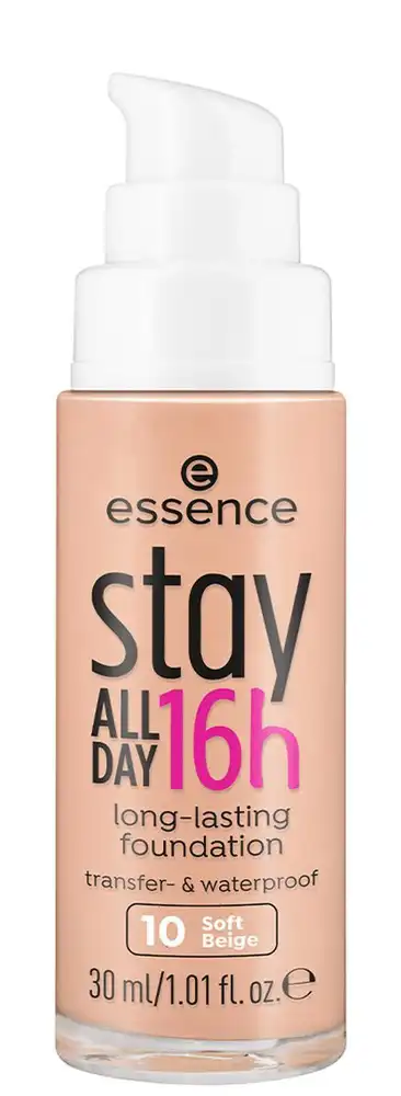 Essence Stay All Day 16H Long Lasting Foundation, 10 Soft Beige
