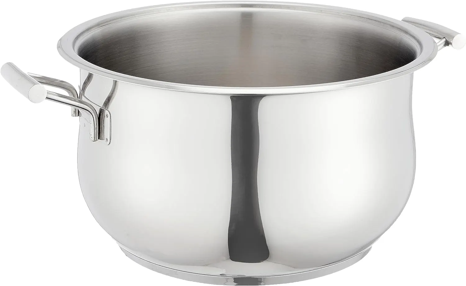 Aboud Bombay stainless steel pot with platinum handle , size 22, silver