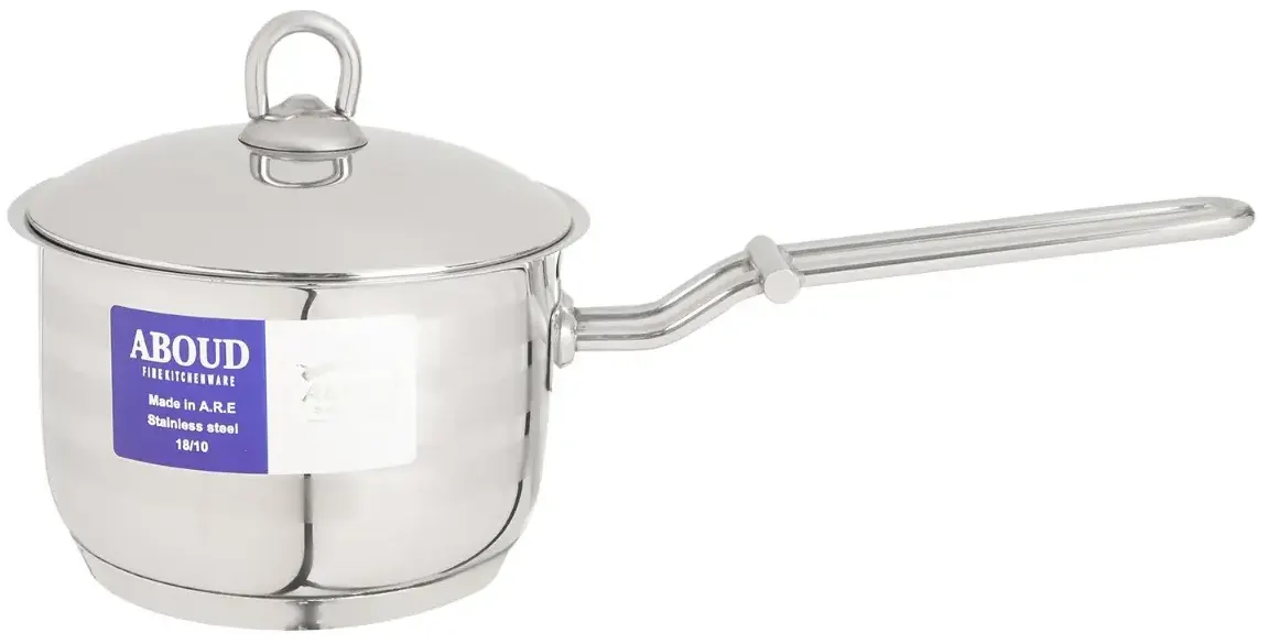 Aboud Stainless steel casserole with lid , size 14, silver