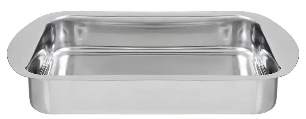 طاجن أستانلس مستطيل من عبود ،مقاس 2 ،سيلفر