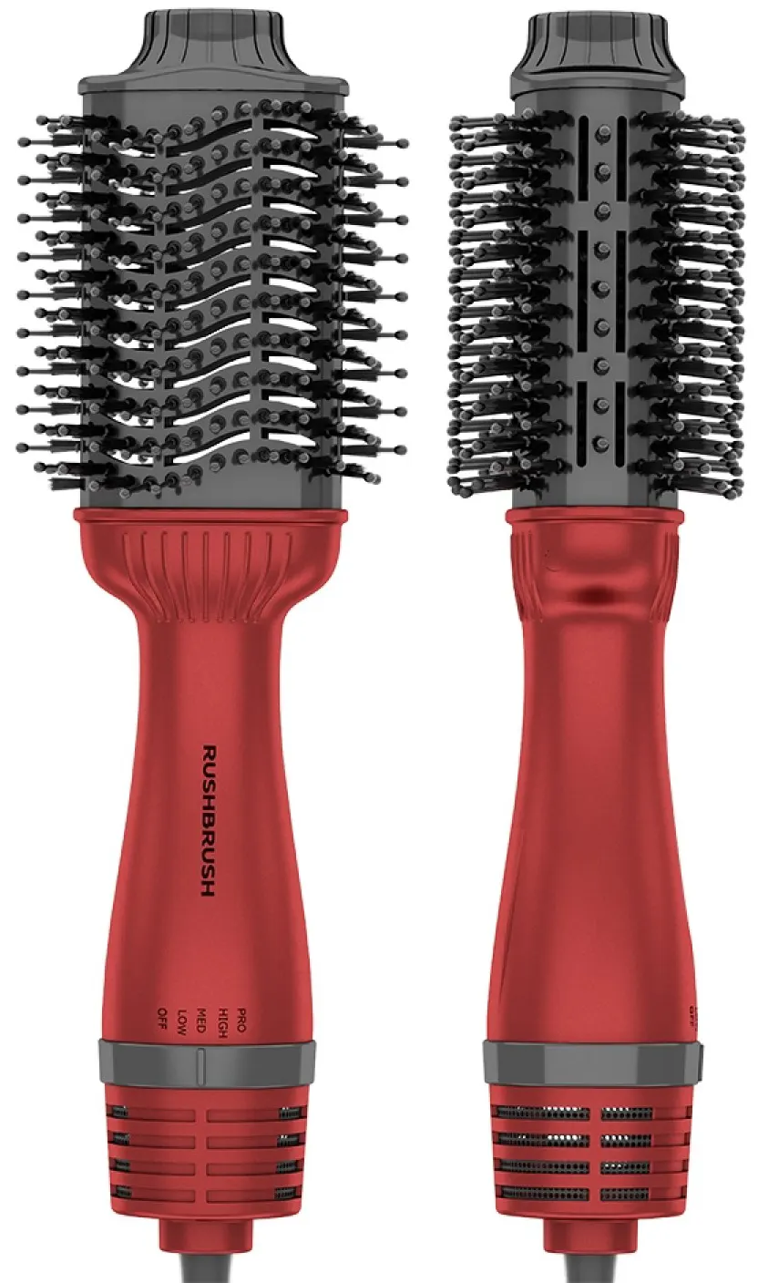 Rush Brush V3 Pro Hair Straightening Brush Ceramic Coating 1400 Watt Red V3 PRO