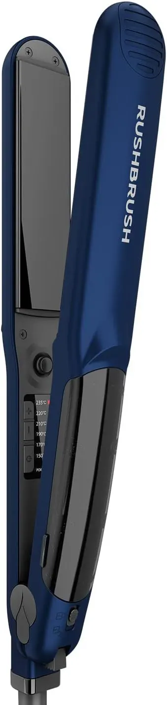 مكواة فرد الشعر بالبخار راش براش X5 ، ألواح  مصنوعة من التورمالين مطلي بالسيراميك ،235° سيلزيوس، كحلي