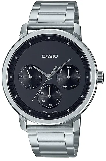 Casio Watch for Men, Analog, Stainless Steel Strap, Silver MTP-B305D-1EVDF