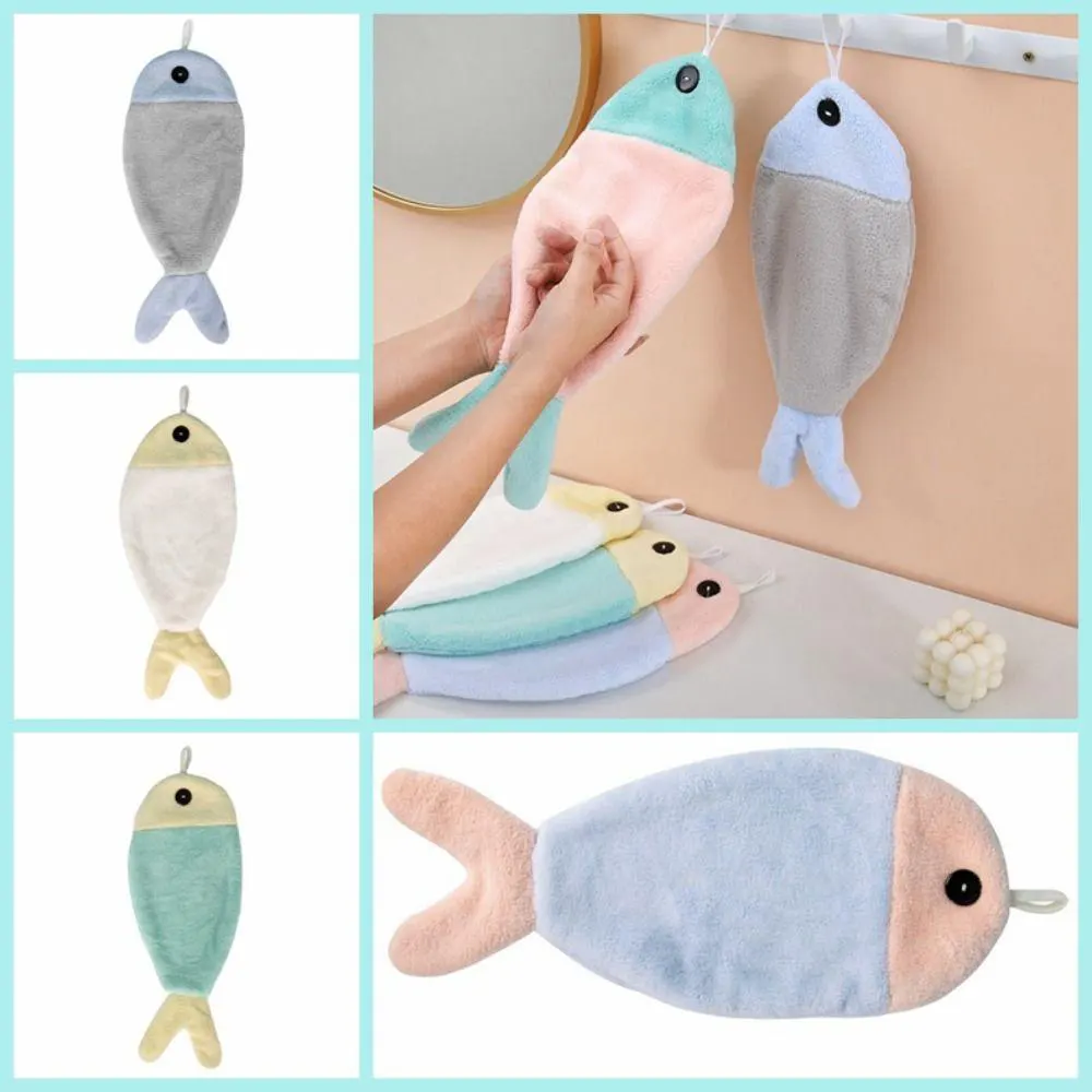 Microfiber towel in the shape of a fish