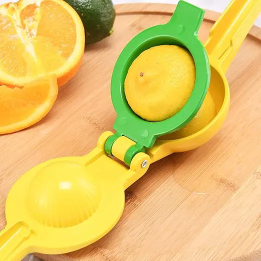 Double Metal Lemon Juicer, Yellow x Green