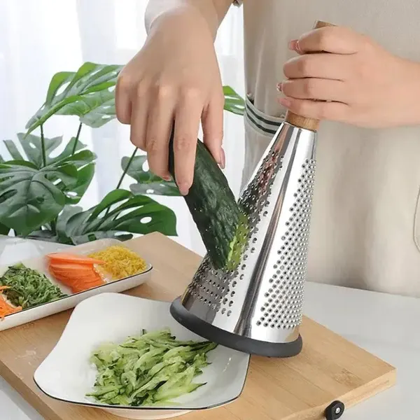 Medium conical grater with wood handle