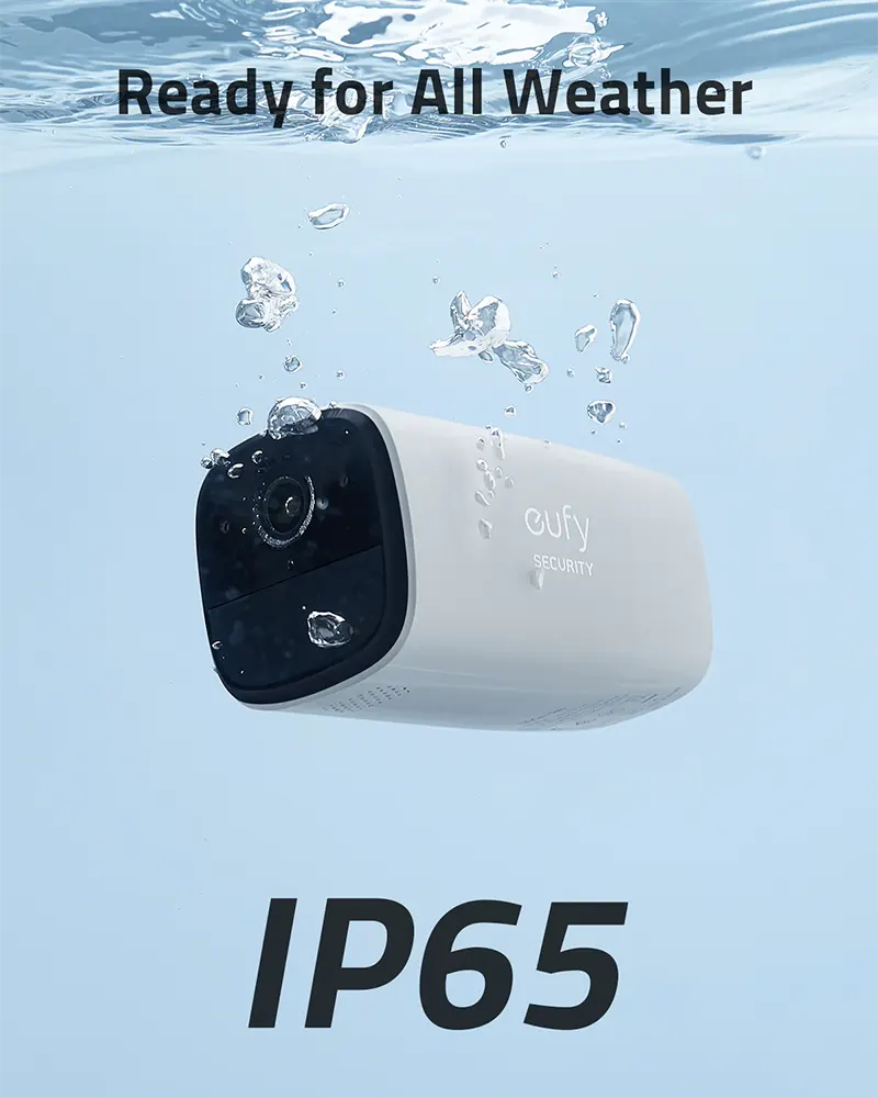 كاميرا مراقبة خارجية  يوفي سولوكام C120، دقة 2K، ٨ جيجا، T8131L21، أبيض