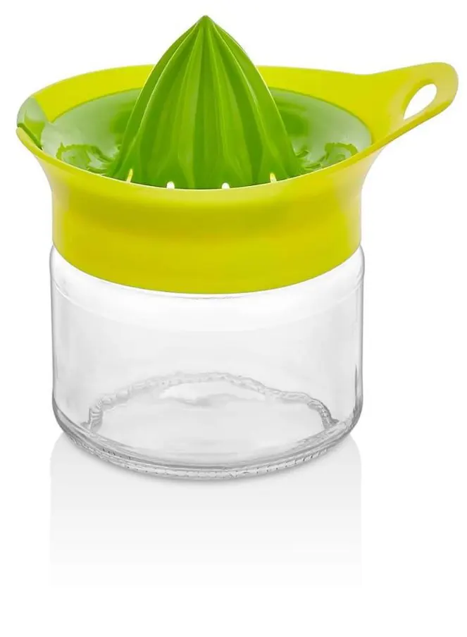Manual glass orange juicer, colors, 1901