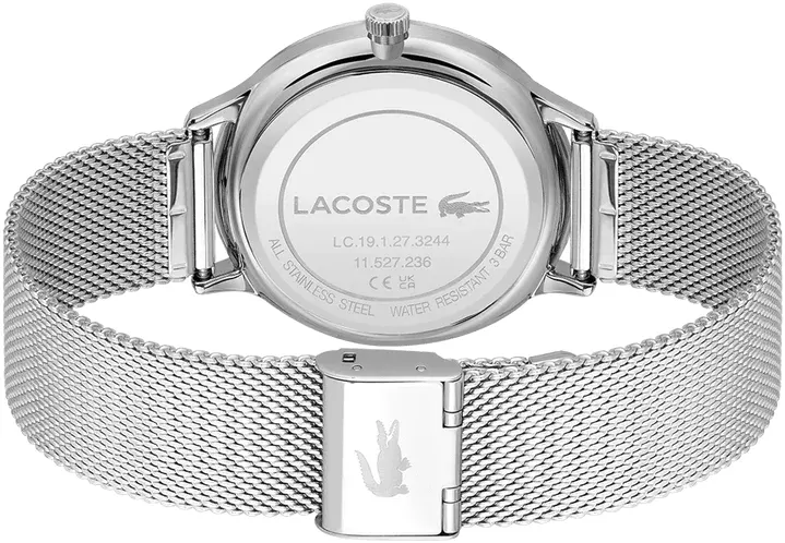 Lacoste watch for men, analog, stainless steel bracelet, silver, 2011228