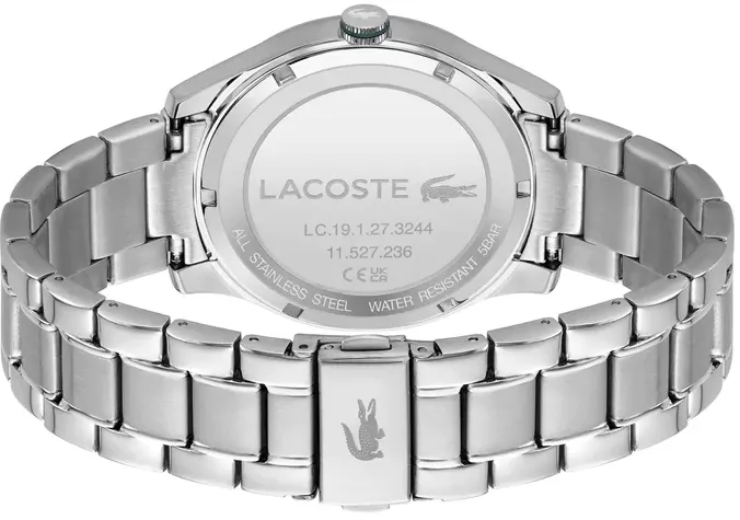 Lacoste watch for men, analog, stainless steel bracelet, silver, 2011211