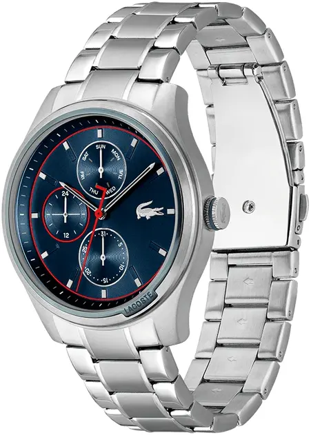 Lacoste watch for men, analog, stainless steel bracelet, silver, 2011211