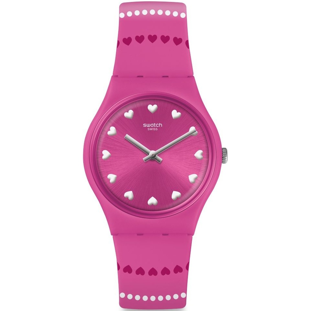 Swatch Women's Watch, Analog, Silicone Strap, Pink, GP160